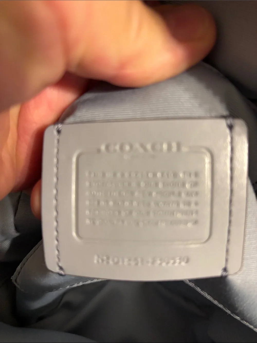 Coach Andi Sky Blue Pebbled Leather Mini Backpack